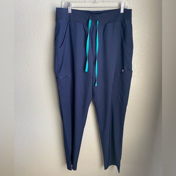 FIGS Yola FREEX Lined Scrub Pants High Waisted Women's Large blue / turquoise - Picture 2 of 7